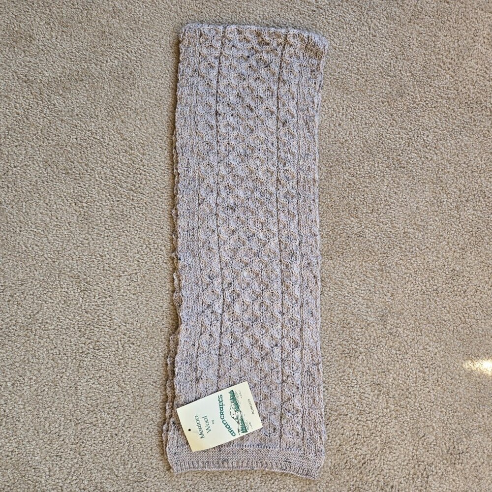 NWT Aran Crafts Merino Wool Donegal Honeycomb Scarf - Picture 2 of 8